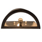 Meyda Lighting Cilindro 8" 2-Light Satin Clear Circulo Wall Sconce With Natural Textrene Shade