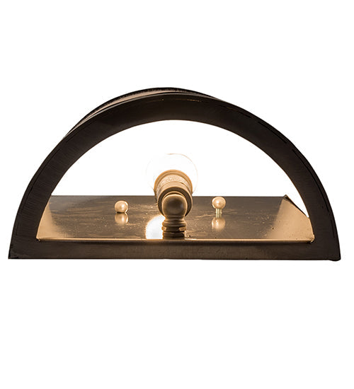 Meyda Lighting Cilindro 8" 2-Light Satin Clear Circulo Wall Sconce With Natural Textrene Shade