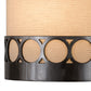 Meyda Lighting Cilindro 8" 2-Light Satin Clear Circulo Wall Sconce With Natural Textrene Shade