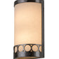 Meyda Lighting Cilindro 8" 2-Light Satin Clear Circulo Wall Sconce With Natural Textrene Shade