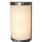 Meyda Lighting Cilindro 8" 2-Light Satin Clear Prime Wall Sconce With Beige Natural Textrene Shade