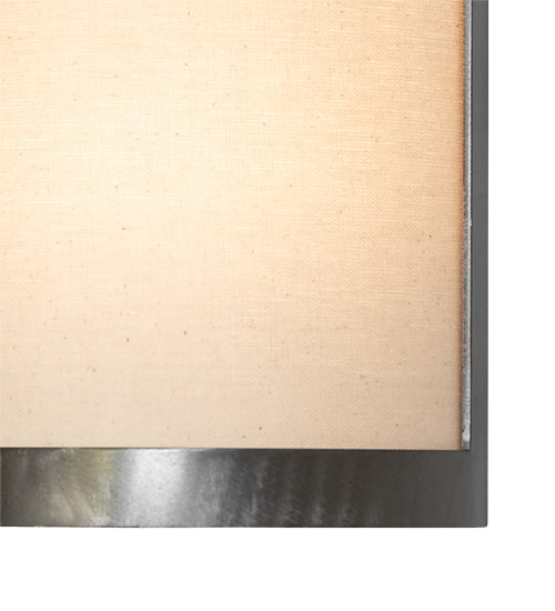 Meyda Lighting Cilindro 8" 2-Light Satin Clear Prime Wall Sconce With Beige Natural Textrene Shade