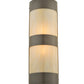 Meyda Lighting Cilindro 8" 2-Light Timeless Bronze Old World Wall Sconce With Beige Shade Glass