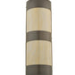 Meyda Lighting Cilindro 8" 2-Light Timeless Bronze Old World Wall Sconce With Beige Shade Glass