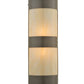 Meyda Lighting Cilindro 8" 2-Light Timeless Bronze Old World Wall Sconce With Beige Shade Glass