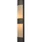 Meyda Lighting Cilindro 8" 2-Light Timeless Bronze Old World Wall Sconce With Beige Shade Glass