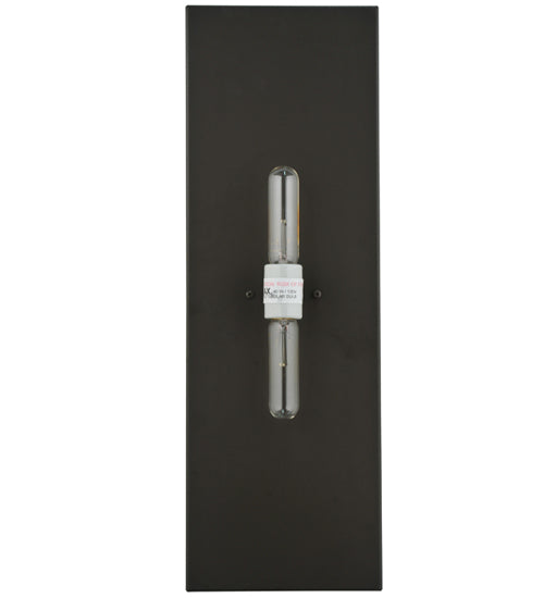 Meyda Lighting Cilindro 8" 2-Light Timeless Bronze Old World Wall Sconce With Beige Shade Glass