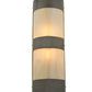 Meyda Lighting Cilindro 8" 2-Light Timeless Bronze Old World Wall Sconce With Beige Shade Glass