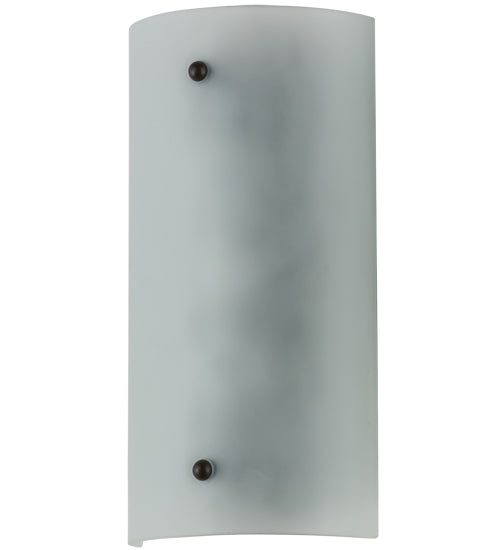 Meyda Lighting Cilindro 8" 2-Light Timeless Bronze Wall Sconce With Frosted Clear Shade Glass