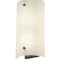Meyda Lighting Cilindro 8" 2-Light Timeless Bronze Wall Sconce With Frosted Clear Shade Glass
