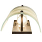 Meyda Lighting Cilindro 8" 2-Light Timeless Bronze Wall Sconce With Frosted Clear Shade Glass