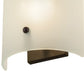 Meyda Lighting Cilindro 8" 2-Light Timeless Bronze Wall Sconce With Frosted Clear Shade Glass