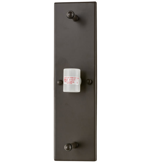 Meyda Lighting Cilindro 8" 2-Light Timeless Bronze Wall Sconce With Frosted Clear Shade Glass
