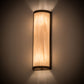Meyda Lighting Cilindro 8" 2-Light Tyler Bronze Wall Sconce With Beige Fleshtone Idalight Shade Glass
