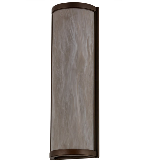 Meyda Lighting Cilindro 8" 2-Light Tyler Bronze Wall Sconce With Beige Fleshtone Idalight Shade Glass