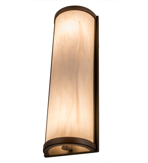 Meyda Lighting Cilindro 8" 2-Light Tyler Bronze Wall Sconce With Beige Fleshtone Idalight Shade Glass