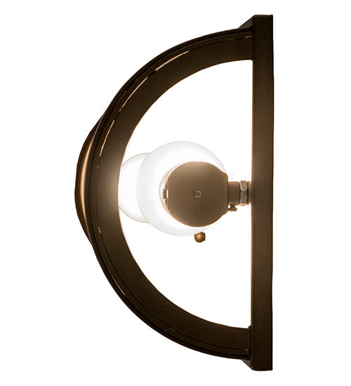 Meyda Lighting Cilindro 8" 2-Light Tyler Bronze Wall Sconce With Beige Fleshtone Idalight Shade Glass