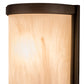 Meyda Lighting Cilindro 8" 2-Light Tyler Bronze Wall Sconce With Beige Fleshtone Idalight Shade Glass