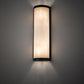 Meyda Lighting Cilindro 8" 2-Light Wrought Iron Wall Sconce With Beige Fleshtone Idalight Shade