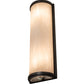 Meyda Lighting Cilindro 8" 2-Light Wrought Iron Wall Sconce With Beige Fleshtone Idalight Shade