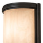 Meyda Lighting Cilindro 8" 2-Light Wrought Iron Wall Sconce With Beige Fleshtone Idalight Shade