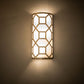 Meyda Lighting Cilindro 8" 3-Light Champagne Metallic Mosaic Wall Sconce With White Statuario Idalight Shade