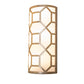 Meyda Lighting Cilindro 8" 3-Light Champagne Metallic Mosaic Wall Sconce With White Statuario Idalight Shade