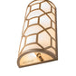 Meyda Lighting Cilindro 8" 3-Light Champagne Metallic Mosaic Wall Sconce With White Statuario Idalight Shade