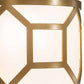 Meyda Lighting Cilindro 8" 3-Light Goldtastic Mosaic Wall Sconce With White Statuario Idalight Shade