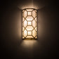 Meyda Lighting Cilindro 8" 3-Light Goldtastic Mosaic Wall Sconce With White Statuario Idalight Shade