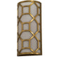 Meyda Lighting Cilindro 8" 3-Light Goldtastic Mosaic Wall Sconce With White Statuario Idalight Shade