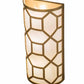 Meyda Lighting Cilindro 8" 3-Light Goldtastic Mosaic Wall Sconce With White Statuario Idalight Shade