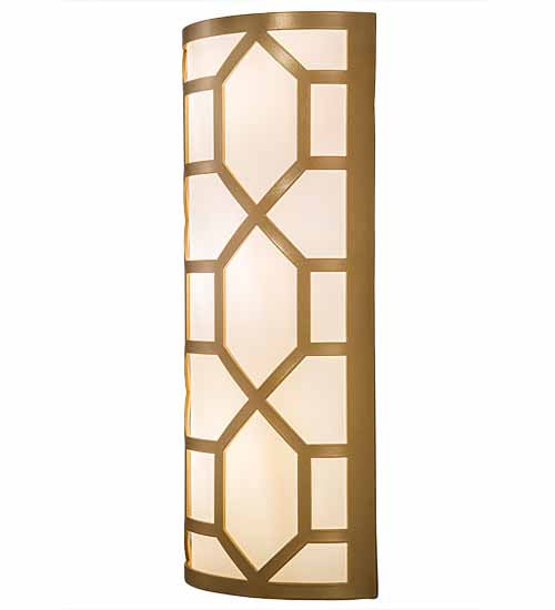Meyda Lighting Cilindro 8" 3-Light Goldtastic Mosaic Wall Sconce With White Statuario Idalight Shade