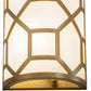 Meyda Lighting Cilindro 8" 3-Light Goldtastic Mosaic Wall Sconce With White Statuario Idalight Shade