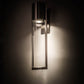Meyda Lighting Cilindro 8" Brushed Stainless Steel Rossetto Wall Sconce With Clear Shade Glass