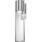 Meyda Lighting Cilindro 8" Brushed Stainless Steel Rossetto Wall Sconce With Clear Shade Glass