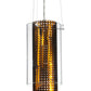 Meyda Lighting Cilindro 8" Copper Mesh Matriz Mini Pendant Light With Clear Shade Glass