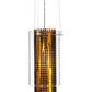 Meyda Lighting Cilindro 8" Copper Mesh Matriz Mini Pendant Light With Clear Shade Glass
