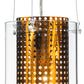 Meyda Lighting Cilindro 8" Copper Mesh Matriz Mini Pendant Light With Clear Shade Glass