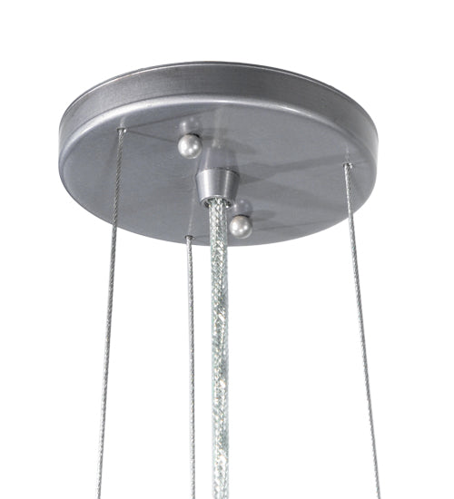 Meyda Lighting Cilindro 8" Copper Mesh Matriz Mini Pendant Light With Clear Shade Glass