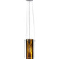 Meyda Lighting Cilindro 8" Copper Mesh Matriz Mini Pendant Light With Clear Shade Glass