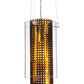Meyda Lighting Cilindro 8" Copper Mesh Matriz Mini Pendant Light With Clear Shade Glass
