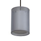 Meyda Lighting Cilindro 8" Gilded Tobacco Pendant Light With Silver Organza Textrene & Statuario Idalight Shade