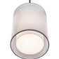 Meyda Lighting Cilindro 8" Gilded Tobacco Pendant Light With Silver Organza Textrene & Statuario Idalight Shade