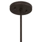 Meyda Lighting Cilindro 8" Gilded Tobacco Pendant Light With Silver Organza Textrene & Statuario Idalight Shade