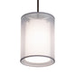 Meyda Lighting Cilindro 8" Gilded Tobacco Pendant Light With Silver Organza Textrene & Statuario Idalight Shade