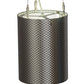 Meyda Lighting Cilindro 8" LED Brushed Stainless Steel Metal-Tex Pendant Light With White Statuario Idalight Shade Glass