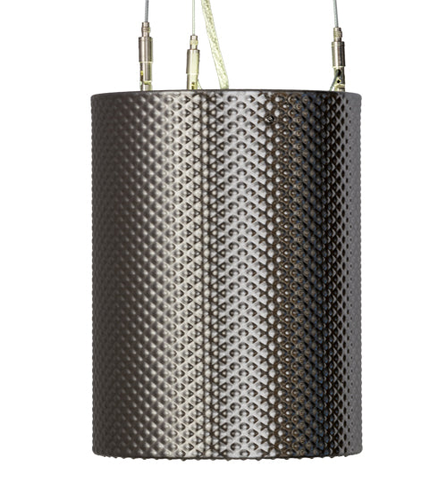 Meyda Lighting Cilindro 8" LED Brushed Stainless Steel Metal-Tex Pendant Light With White Statuario Idalight Shade Glass