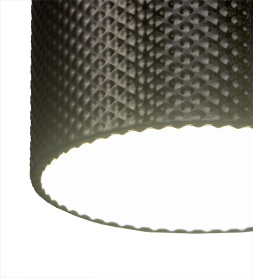 Meyda Lighting Cilindro 8" LED Brushed Stainless Steel Metal-Tex Pendant Light With White Statuario Idalight Shade Glass
