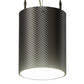 Meyda Lighting Cilindro 8" LED Brushed Stainless Steel Metal-Tex Pendant Light With White Statuario Idalight Shade Glass